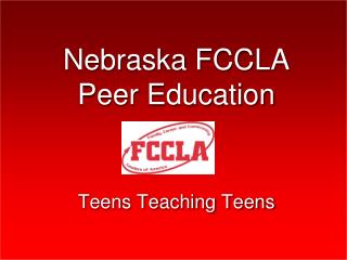 Nebraska FCCLA Peer Education