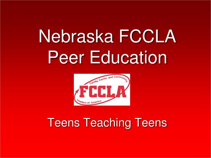 nebraska fccla peer education
