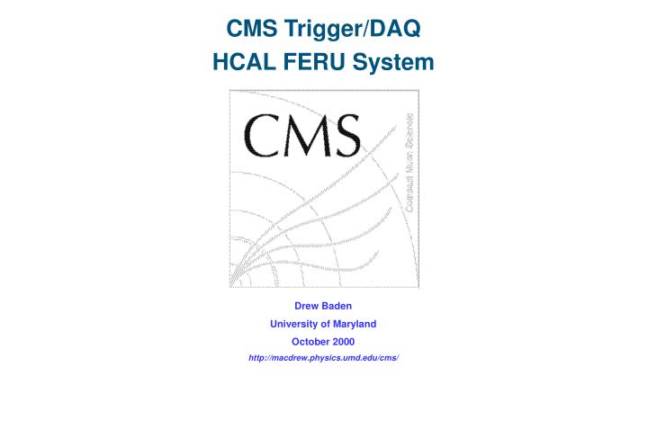 cms trigger daq hcal feru system