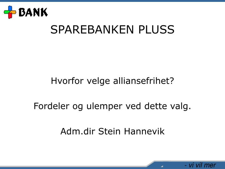 sparebanken pluss