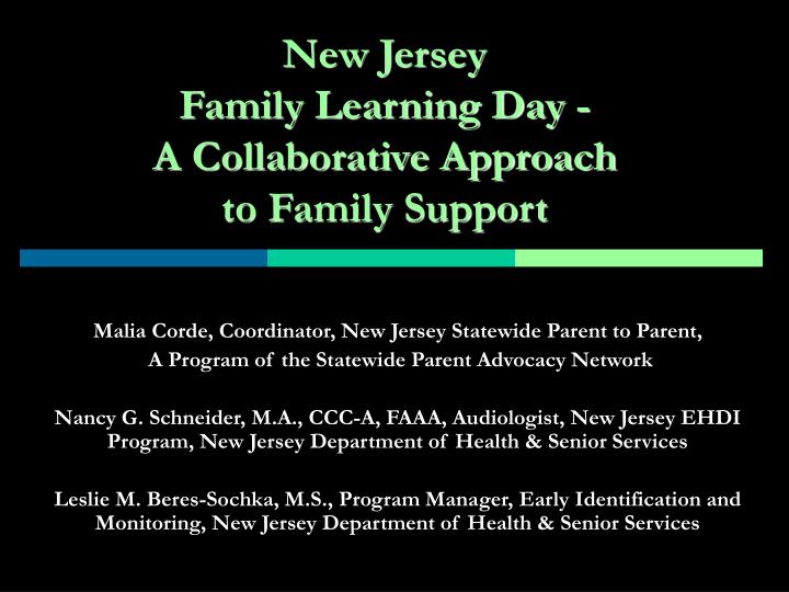 new jersey family learning day a collaborative approach to family support