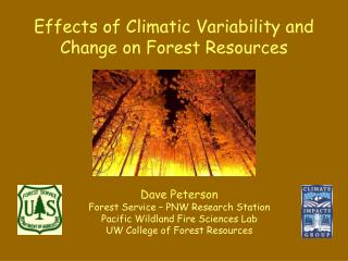 Effects of Climatic Variability and Change on Forest Resources