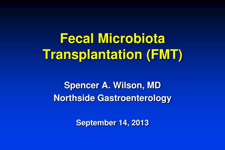 fecal microbiota transplantation fmt