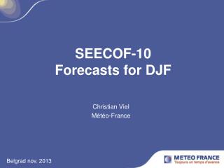 SEECOF-10 Forecasts for DJF