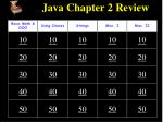 Java Chapter 2 Review - slide 1