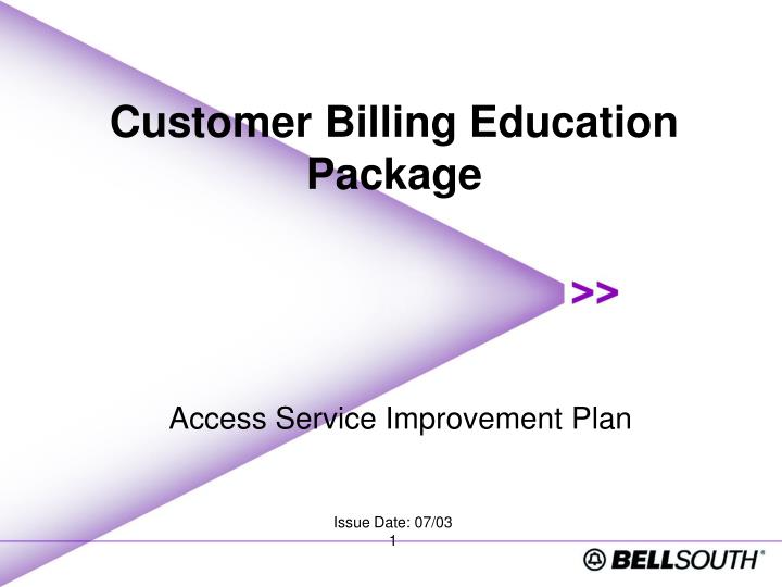 customer billing education package