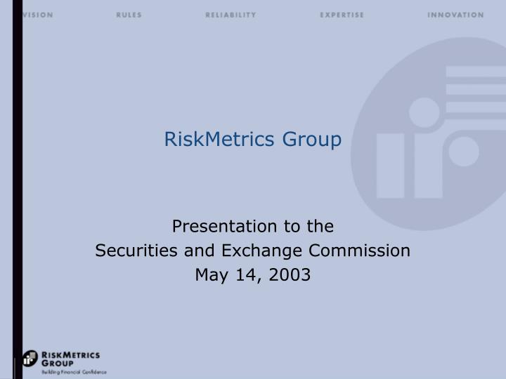 riskmetrics group