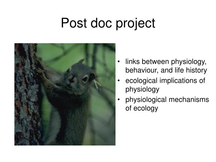 post doc project