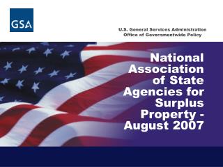 National Association of State Agencies for Surplus Property -August 2007