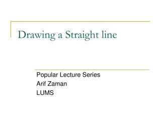 Drawing a Straight line