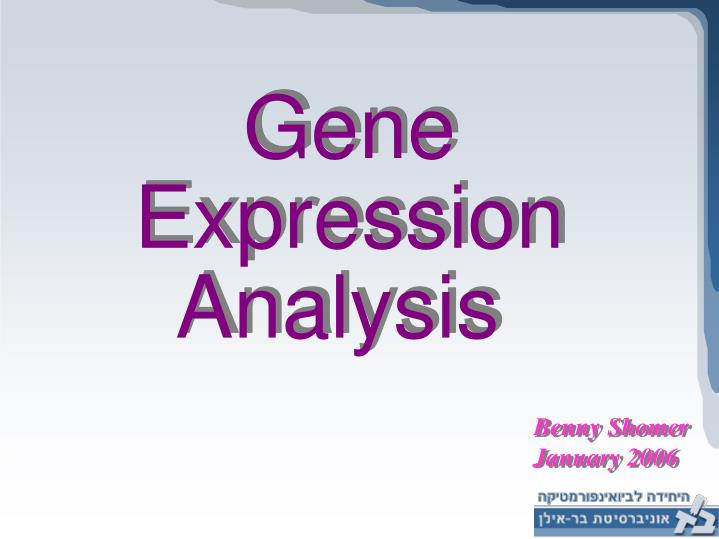 gene expression analysis