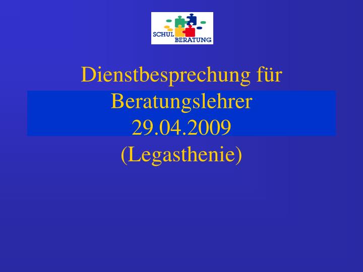 dienstbesprechung f r beratungslehrer 29 04 2009 legasthenie