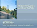 Adolescent Prevention and Intervention Tools - slide 1