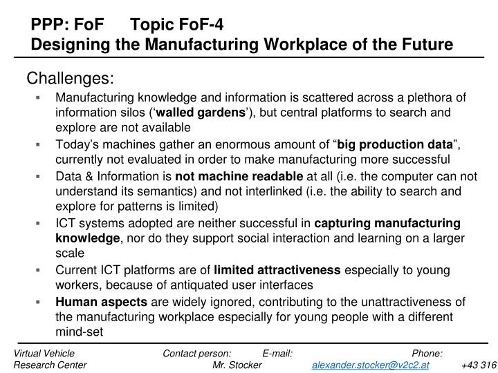 ppp fof topic fof 4 designing the manufacturing workplace of the future