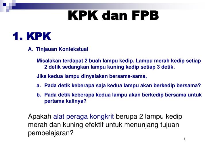 kpk dan fpb