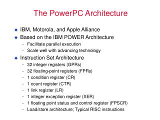 The PowerPC Architecture
