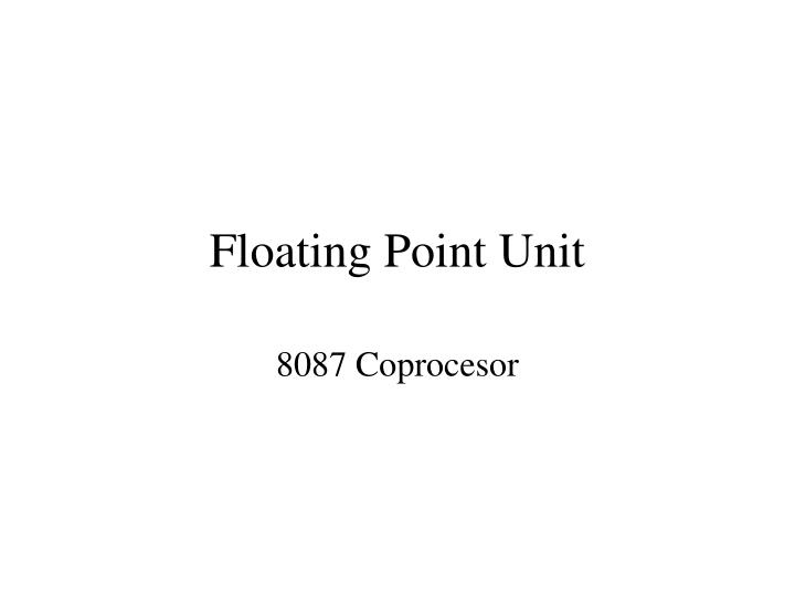 floating point unit