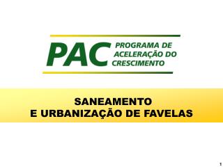 saneamento e urbaniza o de favelas
