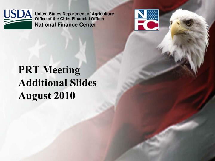 prt meeting additional slides august 2010