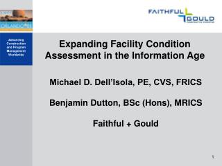 Expanding Facility Condition Assessment in the Information Age