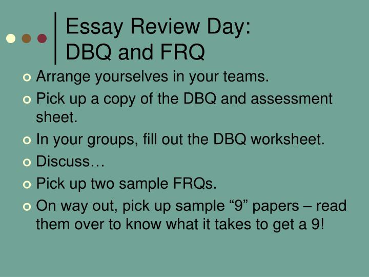 essay review day dbq and frq