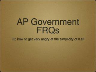 AP Government FRQs