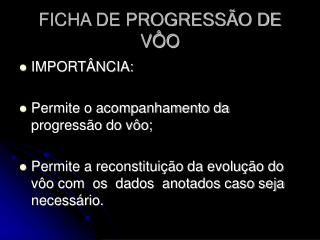 ficha de progress o de v o