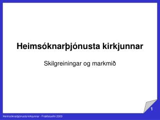 Heimsóknarþjónusta kirkjunnar