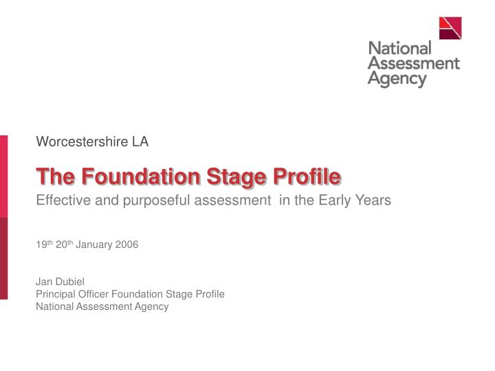 the foundation stage profile