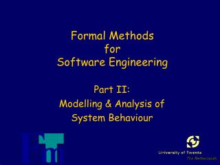 Formal Methods for Software Engineering