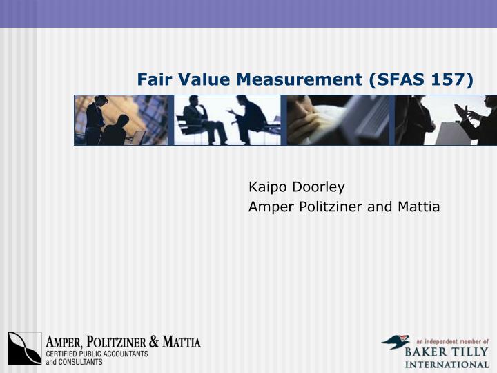 fair value measurement sfas 157