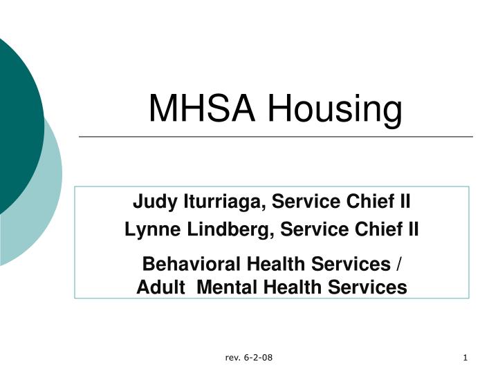 mhsa housing