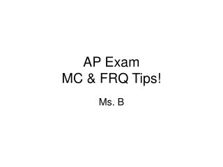 ap exam mc frq tips