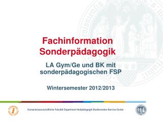 fachinformation sonderp dagogik