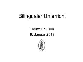bilingualer unterricht