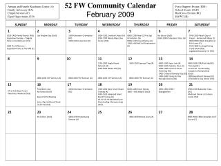 52 FW Community Calendar February 2009