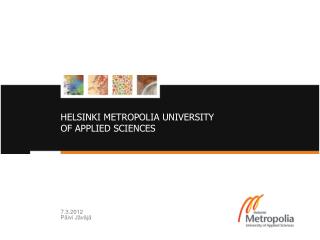 HELSINKI METROPOLIA UNIVERSITY OF APPLIED SCIENCES