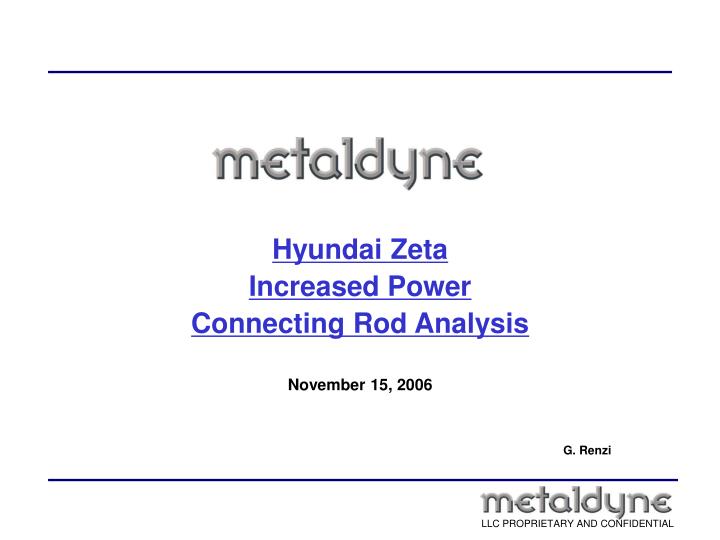 hyundai zeta increased power connecting rod analysis november 15 2006 g renzi