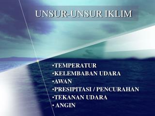 unsur unsur iklim