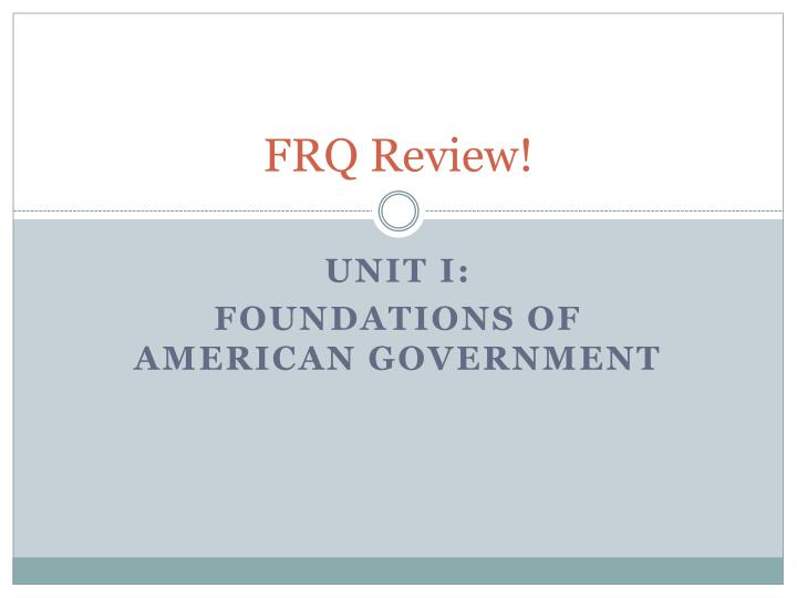 frq review