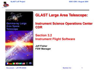 GLAST Large Area Telescope: Instrument Science Operations Center CDR