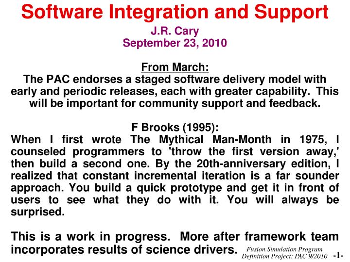 software integration and support