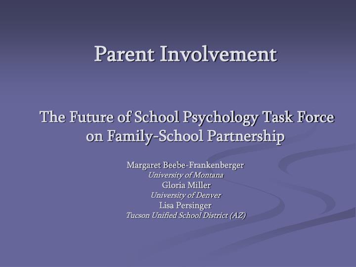 Parent Involvement / Overview