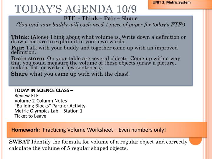 today s agenda 10 9
