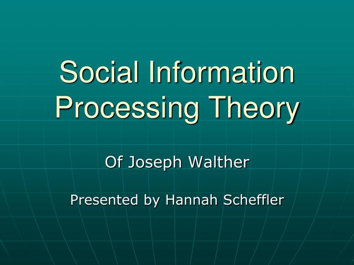 social information processing theory