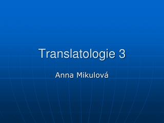 translatologie 3