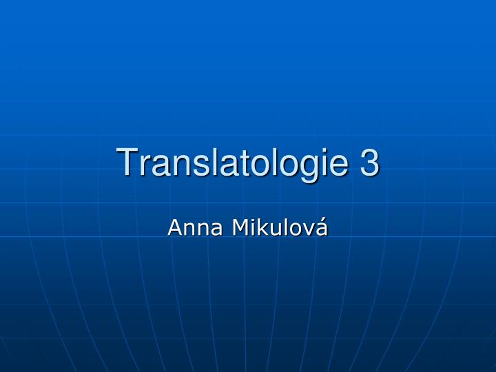 translatologie 3