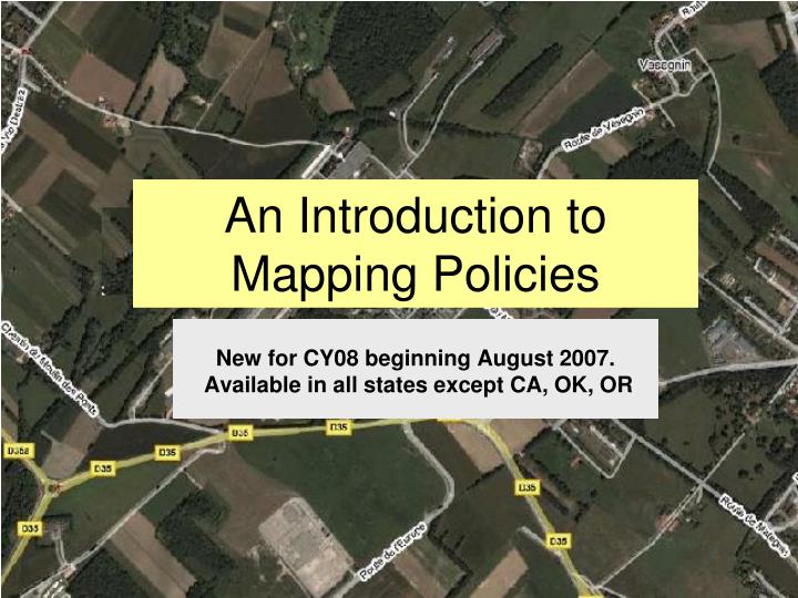 an introduction to mapping policies