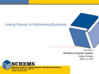 Linking Finance to Performance/Outcomes