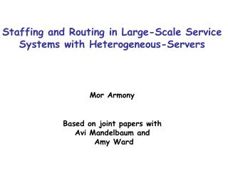 Staffing and Routing in Large-Scale Service Systems with Heterogeneous-Servers